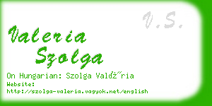 valeria szolga business card